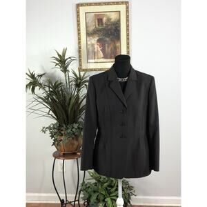 Kasper Women Jacket 12P Brown Long Sleeve Clueless Preppy Office Siren Lined